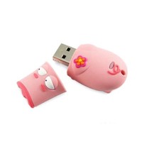 Rubber Type USB Flash Drive - Pig Outlook